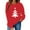 Red, variant on FDGIU 2025 Women's Christmas Sweatshirt - Funny Party Tee, Long Sleeve Loose Fit Pullover Top, Festive Party Blouse
