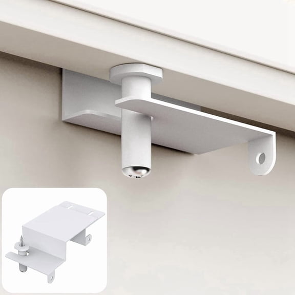 Adjustable Child Safety Door Top Lock Metal Child Proof Door Top Lock for Interior & Exterior & French Door White