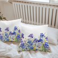 thumbnail image 6 of Throw Pillow Covers 20x20 Inch Set of 2, Blue Spring Floral Waterproof Outdoor Pillow Covers, Watercolor Flowers Summer Botanical Decorative Cushion Pillowcases for Couch, Sofa, Bed, Garden, Patio, 6 of 9
