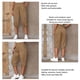 thumbnail image 4 of Pantalones cortos de mujer con hebilla y dobladillo enrollable, cintura elástica, bolsillos laterales, pantalones sueltos informales de Color puro, 4 of 6