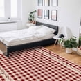 thumbnail image 5 of Area Rugs Indoor Non-Slip Rectangle Rug 5x8 Ft Farmhouse Berry Red Buffalo Plaid American Country Rustic Rug Rubber Backing Floor Mats Non Shedding Home Decor Carpet for Entryway Living Room, 5 of 8