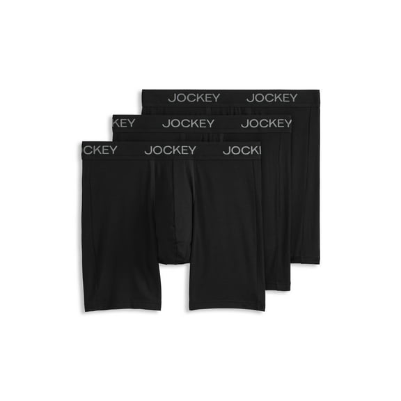 Jockey Men's Chafe Proof Pouch Ultra Soft Modal 6" Boxer Brief - 3 Pack