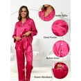 thumbnail image 3 of Pajamas for Women: Syphoria Womens Pajamas, Two-Piece Long Sleeve with Long Pajama Pant Set Button Down Lounge Sets for Women, 3 of 6