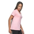 thumbnail image 5 of Expert Brand Women's USA-Made MoCA V-Neck Cotton Blend T-Shirt, Pale Pink, Medium, 5 of 8