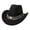 Black, variant on Western Cowboy Hat for Women Men: Bohemian Colorful Woven Tassel Wide Brim Western Cowgirl Hat - Retro fashion accessories