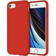 thumbnail image 1 of Silicone Case for iPhone SE 2nd Generation, iPhone 8 and iPhone 7, 4.7-Inch, Silky-Soft Touch Full-Body Protective Case, Shockproof Cover with Microfiber Lining (Red), 1 of 7