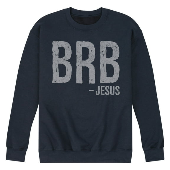 Instant Message - Brb Jesus - Men's Crew Neck Fleece Pullover