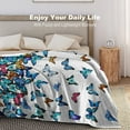 thumbnail image 5 of Yibo Beautiful Butterfly Blanket Flannel Soft and Comfortable Anti-static Bed Sofa Blanket, 5 of 7