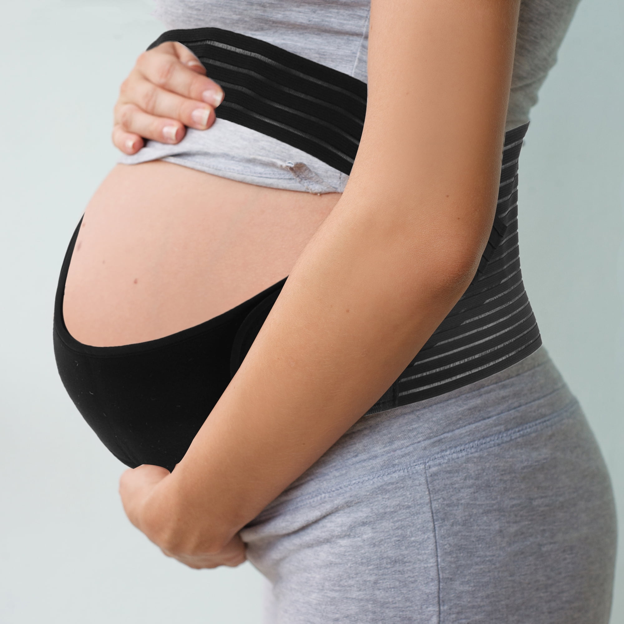 Maternity 3 In 1 Belly Band Support - Black with White Stripes C56026s.jpg?im=Resize,width=750 main image 3