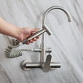 thumbnail image 5 of Miumaeov Wall Mounted Faucet 360 Degree Rotation Stainless Steel Kitchen Sink Faucet Warm and Cold Water One Handle Faucet with Bidet Spray Faucet for Bathroom Toilet, 5 of 11