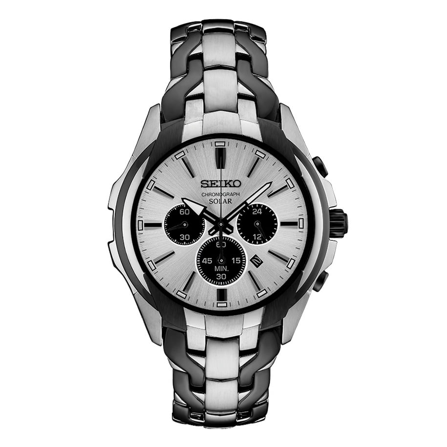 Seiko Core Solar Chronograph Silver Dial Men s Watch SSC635 Walmart