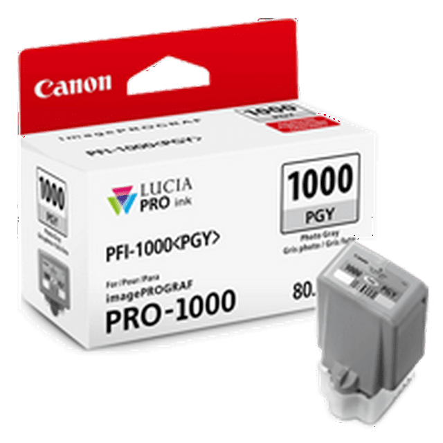 Canon PFI-1000PGY Cartouche d'Encre / Jet d'Encre Photo Grise pour Canon ImagePROGRAF Pro 1000
