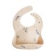 thumbnail image 1 of Babero de silicona ajustable impermeable Mushie Flores Lilas, 1 of 9