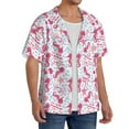 thumbnail image 4 of Balery Seahorse and Starfish Men's Casual Button Down Shirt Short Sleeve Textured Summer Cuban Beach Shirts-Small, 4 of 7