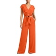 thumbnail image 2 of gbyLJF Womens 2 Piece Outfits Sleeveless Tank Top High Waisted Wide Leg Pant Loungewear Sets Summer Casual Tracksuit, 2 of 6