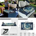 thumbnail image 3 of Jeiento Butterfly Moon Golf Cart Seat Covers 4 Pack with Golf Cart Steering Wheel Cover and 2PCS Golf Cart Flags 2 Seat Golf Cart Cushion Cover Steering Wheel Cover Protector Mini Flags, 3 of 5