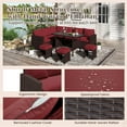 thumbnail image 5 of AECOJOY Outdoor Furniture Set, 7-Piece Rattan Wicker Patio Dining Conversation Set, Wine Red, 5 of 7