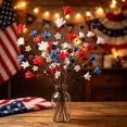 thumbnail image 4 of 1PC Independence Day Simulation Flowers Peonies Chrysanthemums Silk Flowers Fake Flowers Home Decoration Cuttings Simulation Flowers, 4 of 6