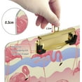 thumbnail image 3 of FMSHPON Flamingo Tropical Bird Pink Tie Dye Clipboard Hardboard Wood Nursing Clip Board and Pull for Standard A4 Letter 13x9 inches, 3 of 7