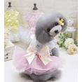 thumbnail image 3 of Vestido de cachorro, vestido de princesa para perro, tutú Floral y lentejuelas, vestido de encaje de boda, vestido de lujo con lazo para perro MFZFUKR CPB-DE-LYY1987-5, 3 of 5