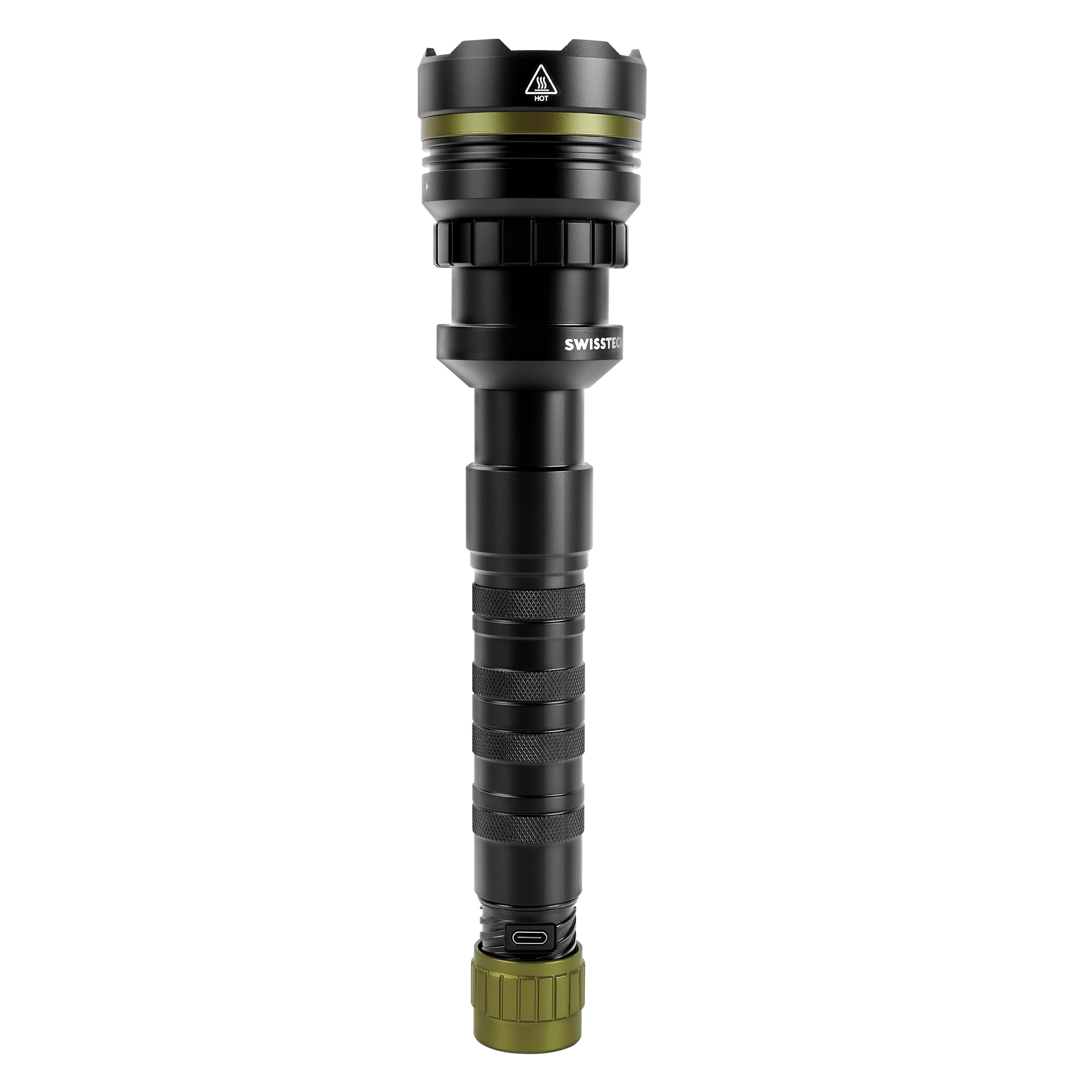 Swiss Tech Teleskop 1380 Lumen, Long Beam, LED Rechargeable Waterproof Flashlight