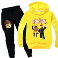 thumbnail image 3 of juego de dibujos animados suéter de algodón traje para niños y niñas Sudadera con capucha pantalones casuales regalos de cumpleaños para niños, 3 of 5