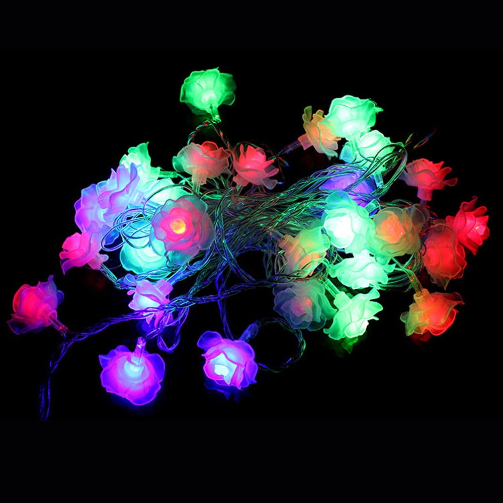 Outdoor String Lights 4.3M 28LED Flower Light String Fairy Wedding