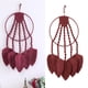 thumbnail image 4 of Tapiz de pared bohemio de macramé, cuerda tejida, atrapasueños, arte para decoración del hogar Vino rojo, 4 of 8