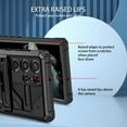 thumbnail image 6 of For Samsung Galaxy S22 Ultra Case with Belt Clip Holster, Heavy Duty Military Grade Drop Protective, 360° Rotating Kickstand Shockproof TPU Shell Durable Rugged Cover, Black, 6 of 15