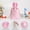 Gingham Pink, variant on 1pack Easter Candy Gift Bags for Baby,Velvet Bunny Easter Treat Bags,Easter Egg Hunt Bags,Easter Drawstring Goodie Gift Bags for Baby Party Supplies