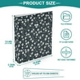 thumbnail image 4 of Three Ring Binder White Flowers 1.5 Inch Round Binder D-Rings for Office Supplies and More, 4 of 10