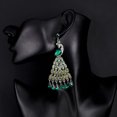 thumbnail image 3 of Pendientes de tuerca de pavo real grande con diamantes de cristal, moda para mujer salvaje, 3 of 4