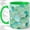 Green, variant on Sea Glass Coffee Mug, Aqua Pebble Mosaic Art, Coastal Daily Sips for Tea