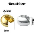 thumbnail image 3 of 200pcs 5mm Metal Round Crimp Bead Knot Covers for DIY Jewelry Making, Gold and Silver, 3 of 7