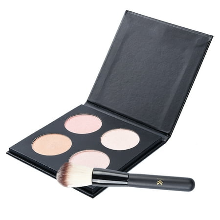 High Light Palette Pro Highlighter Makeup Kit with Brush，Pretty