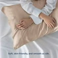 thumbnail image 6 of Cooling Pillow Cases Queen - Grey Viscose from Bamboo Pillowcase Set of 2, Cool Silk Pillowcases, Soft Chill & Breathable Pillow Covers with Envelope Closure, Gift for her, 20x30 inches Beige, 6 of 6