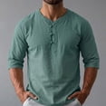 thumbnail image 2 of LIaqionyy Mens Button down Shirt Short Sleeve Fashion Casual Summer Beach Tops Solid Color Collared Tees Shirts, 2 of 8