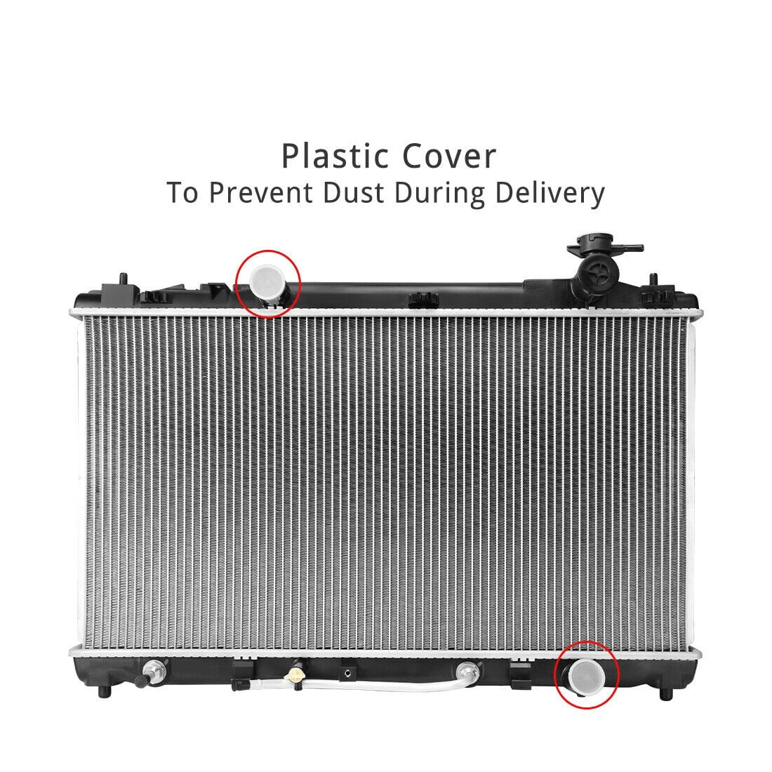 LEDKINGDOMUS Radiator Compatible with toyota 2007-2011 Camry L4 2.4L, 2010-2011 Camry 2.5L 4CYL