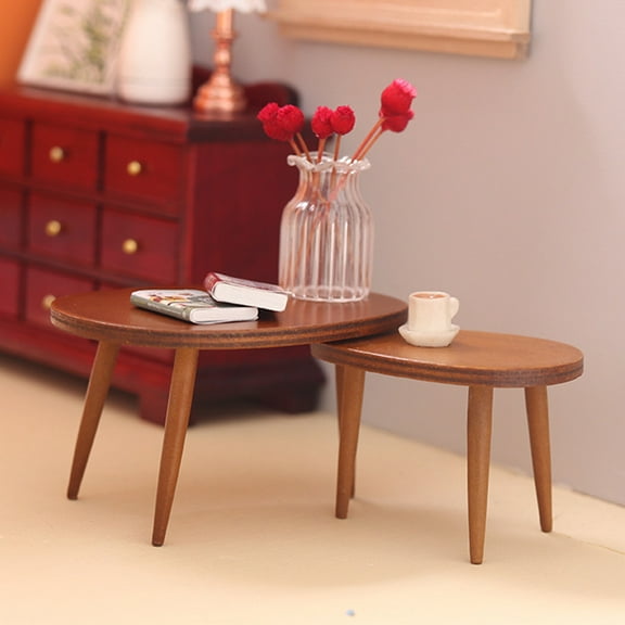 Milisten Mini Tea Table Model Brown 1Set 5.50x4.00x3.80cm