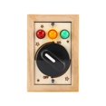 thumbnail image 2 of Tablero ocupado Montessori LED, tablero sensorial de madera, interruptor de botón con botón, juguetes de viaje, tablero sensorial de madera LED para CUTICAT Material de tablero ocupado, 2 of 8