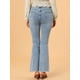 thumbnail image 5 of Jeans de mezclilla de pierna ancha Allegra K con bolsillo oblicuo de cintura alta para mujer Azul XL, 5 of 6