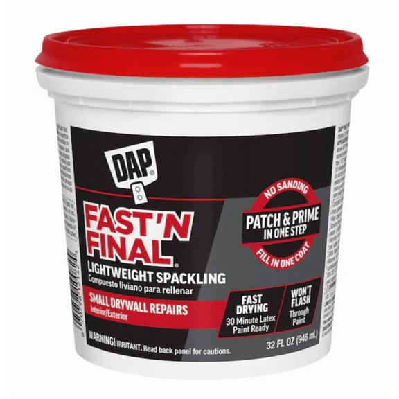 DAP Fast 'N Final White Interior/Exterior Spackling 32 Ounce(s)