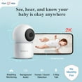 thumbnail image 4 of Sense-U 2K PTZ Baby Monitor Camera with 2K HD Video, Background Audio, Cry Detection, No Monthly Fee, Sensor-Free Sleep Breathing Movement Detection, Security Camera, for Peace of Mind, 4 of 9