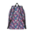 thumbnail image 2 of Lsque flower Skull leaf colorful Pattern Canvas Daypack, Durable Backpack, High-quality Versatile Backpack,Vintage Compact Backpack-Small, 2 of 6