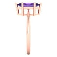 thumbnail image 3 of 1.5 ctw Solitaire Anniversary Ring for Women | Marquise Cut Natural Amethyst | Hyperallergenic Solid 18K Rose Gold, 3 of 5