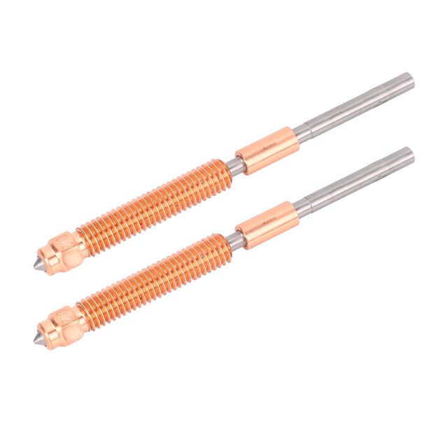 2 Pcs Buse à Échange Rapide, Ti Alliage Rupture de Chaleur Acier Trempé Crzrcu Tout Métal Buse Intégrée Compatible avec K2 Plus Imprimante 3D