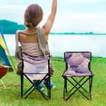 thumbnail image 5 of BZSMCE Camping Chairs Modern Folding chair In Purple Cloud Cat Cuddle Pattern, 5 of 8