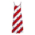 thumbnail image 5 of Joau Womens American Flag 4th of July Dresses Star Striped Patriotic Spaghetti Strap Sleeveless Maxi Dress Summer Beach Sundresses, 5 of 5