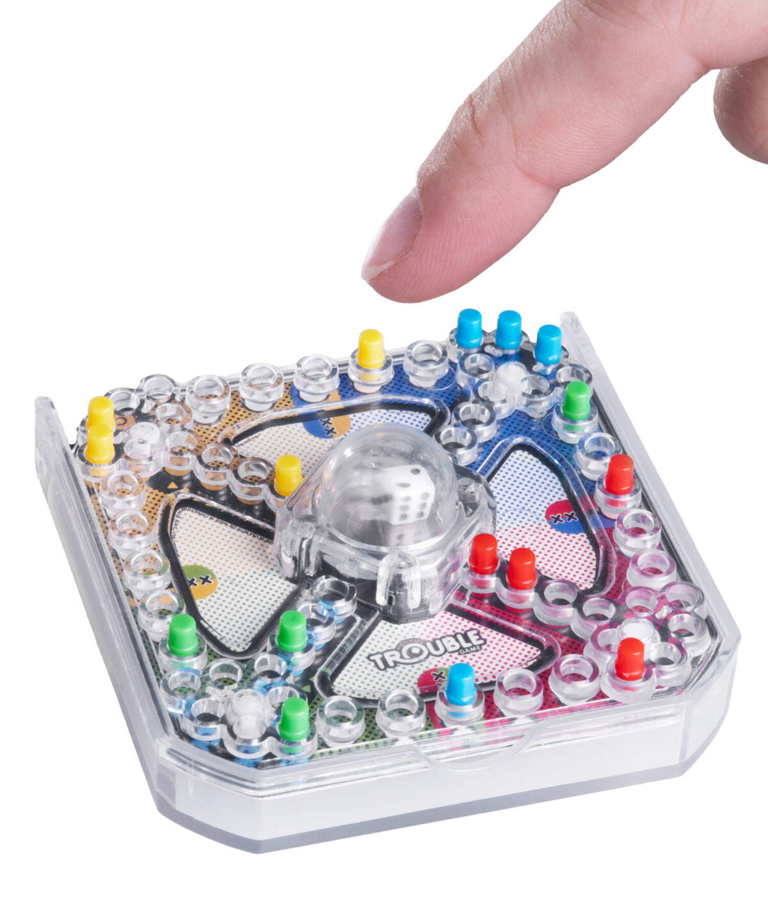 World’s Smallest Trouble Board Game by Super Impulse – Mini Classic Pop-O-Matic Game with Real Working Bubble, Ages 6+