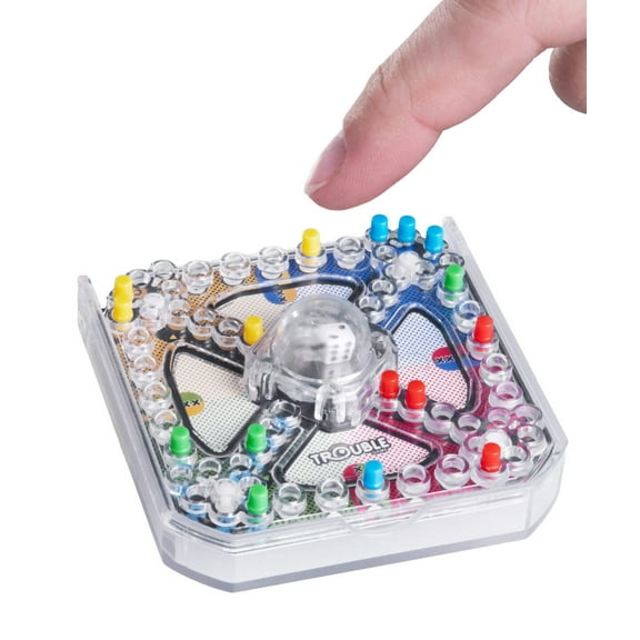 World’s Smallest Trouble Board Game by Super Impulse – Mini Classic Pop-O-Matic Game with Real Working Bubble, Ages 6